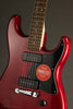 Squier Paranormal Strat-O-Sonic, Laurel Fingerboard, Black Pickguard, Crimson Red Transparent - New