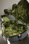 Calton Cases Dreadnought Case, Square Shouldered, Gray Exterior, Green Interior New