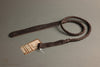 Lakota Leathers Mandolin Straps - Braided Round, Chocolate, 43"