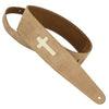 SUEDE CROSS CUTOUTS  TAN/BONE