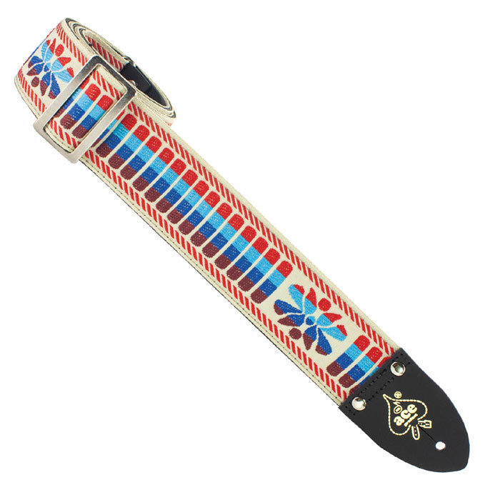 ACE STRAPS VINTAGE RED BLUE TAN Gryphon Strings